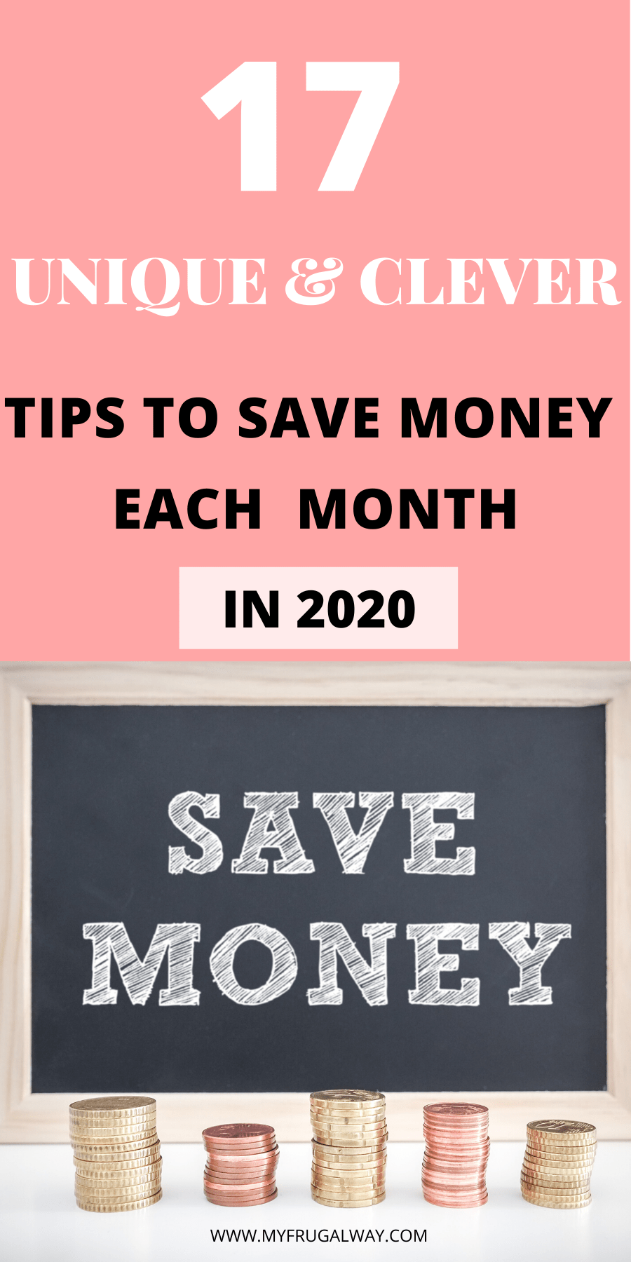 Looking for budgeting tips in 2020 to get hold of your finances. These 17 unique and clever frugal living tips will help you save money each month so you can live a debt-free life. Take control of your finances. #savemoney #finances #money 