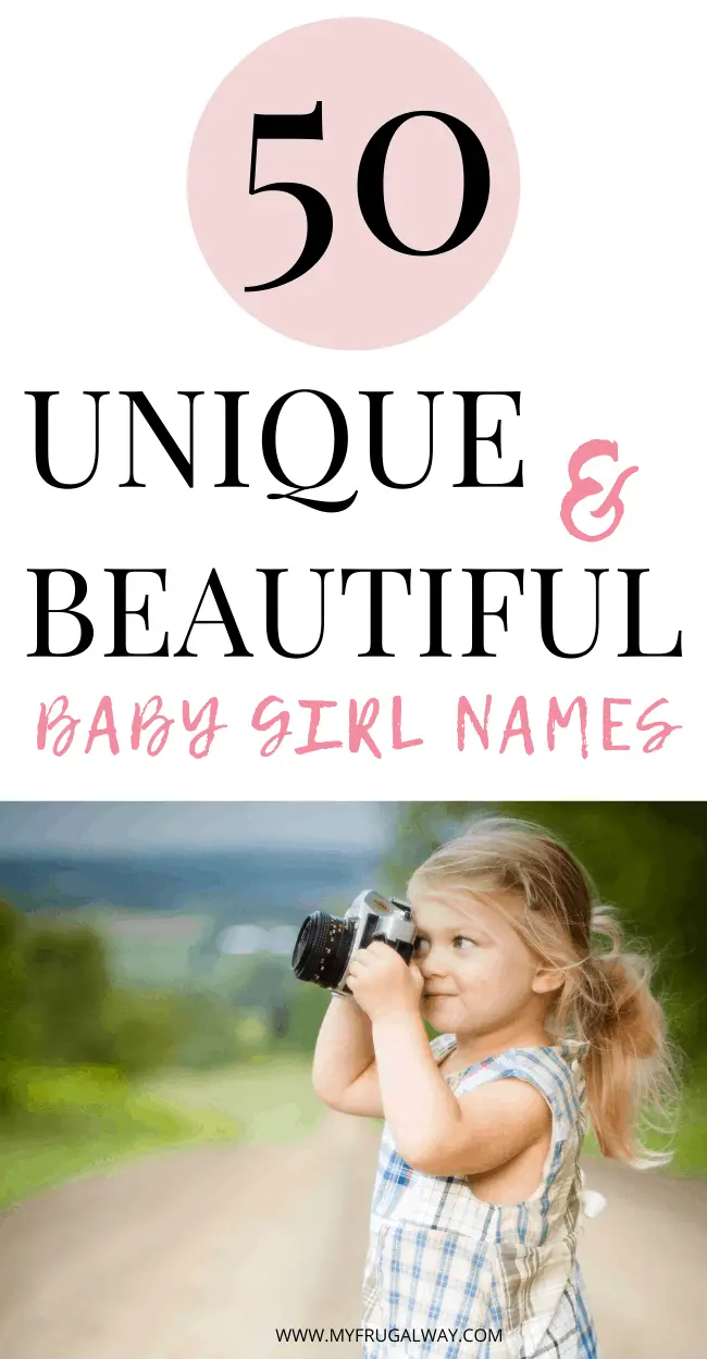 Cute and unique baby girl names for the modern mom in 2020. 50 Feminine Baby girl names that are rare and pretty. #babygirl #newborn #modernmom #motherhood #babynames #mom #pregnancy 